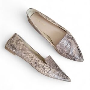 Essex Lane El Aleanor Snakeskin Multi Slip On Tan Flats Size 8.5